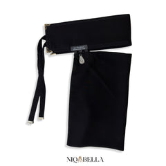 Medium Saudi Niqab with Silver embellishment