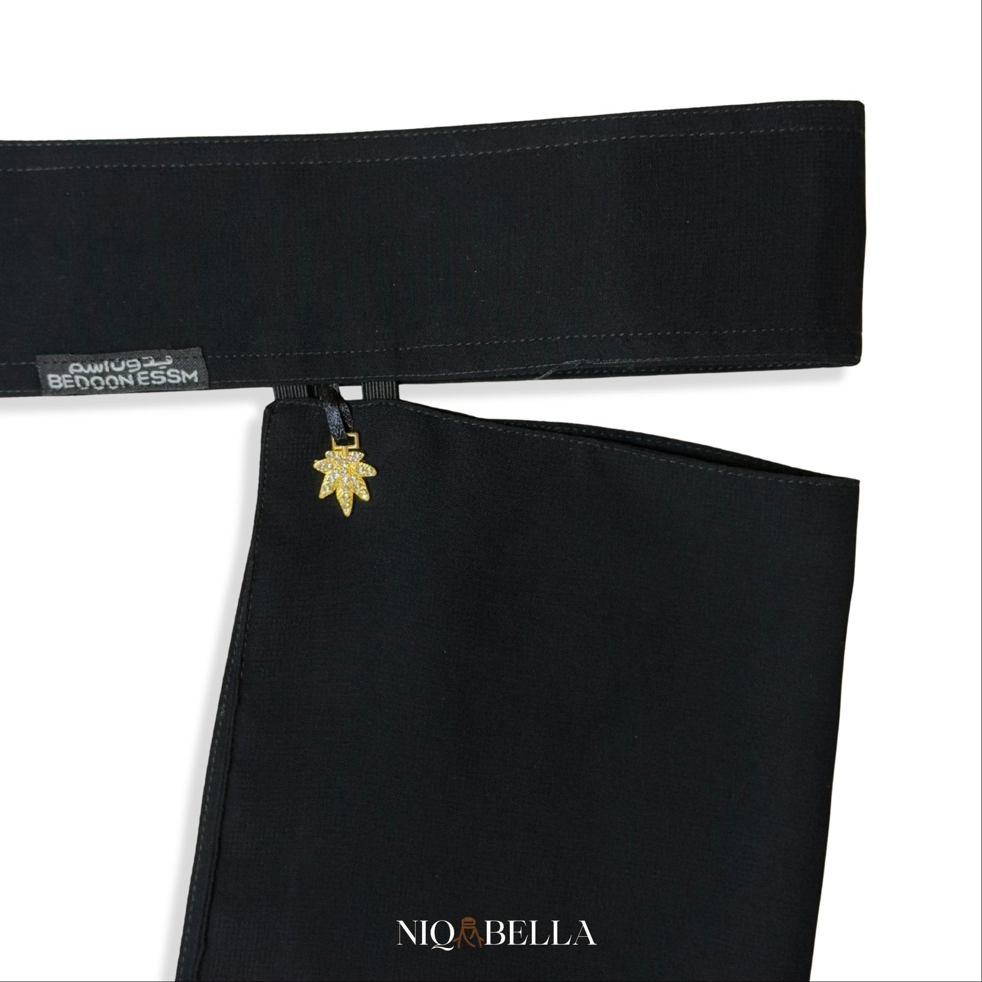 Medium Saudi Niqab with Elegant Golden Charm