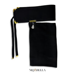 Medium Saudi Niqab with golden embellishment