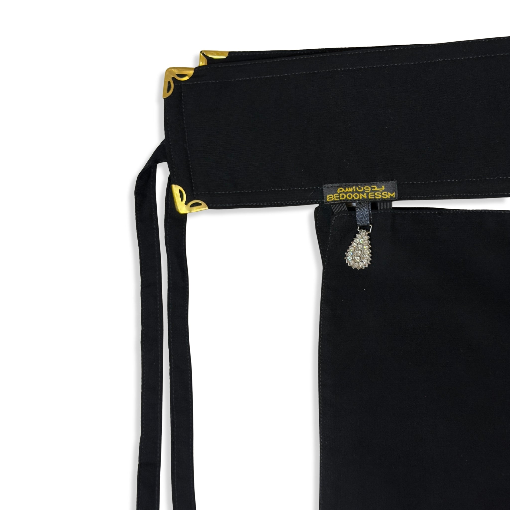 Medium Saudi Niqab with golden embellishment