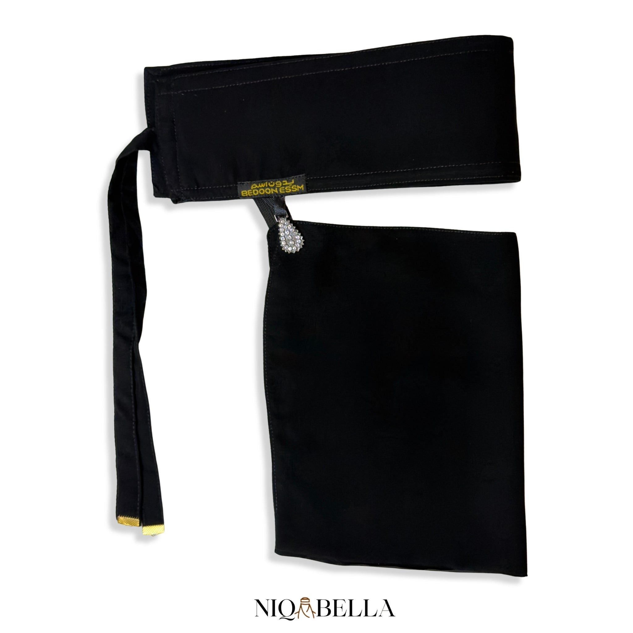 Short Saudi Niqab with embellishment