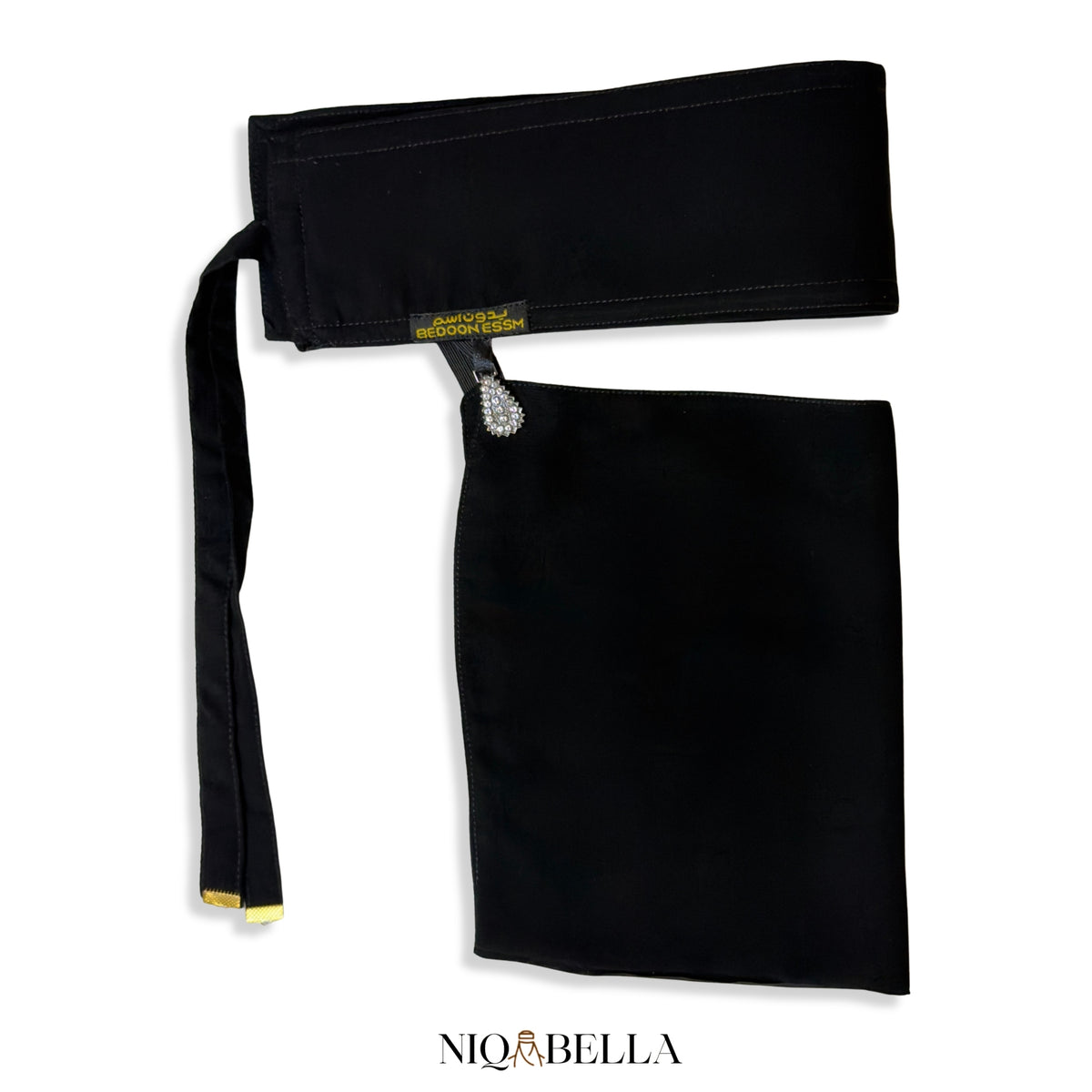 Short Saudi Niqab with embellishment