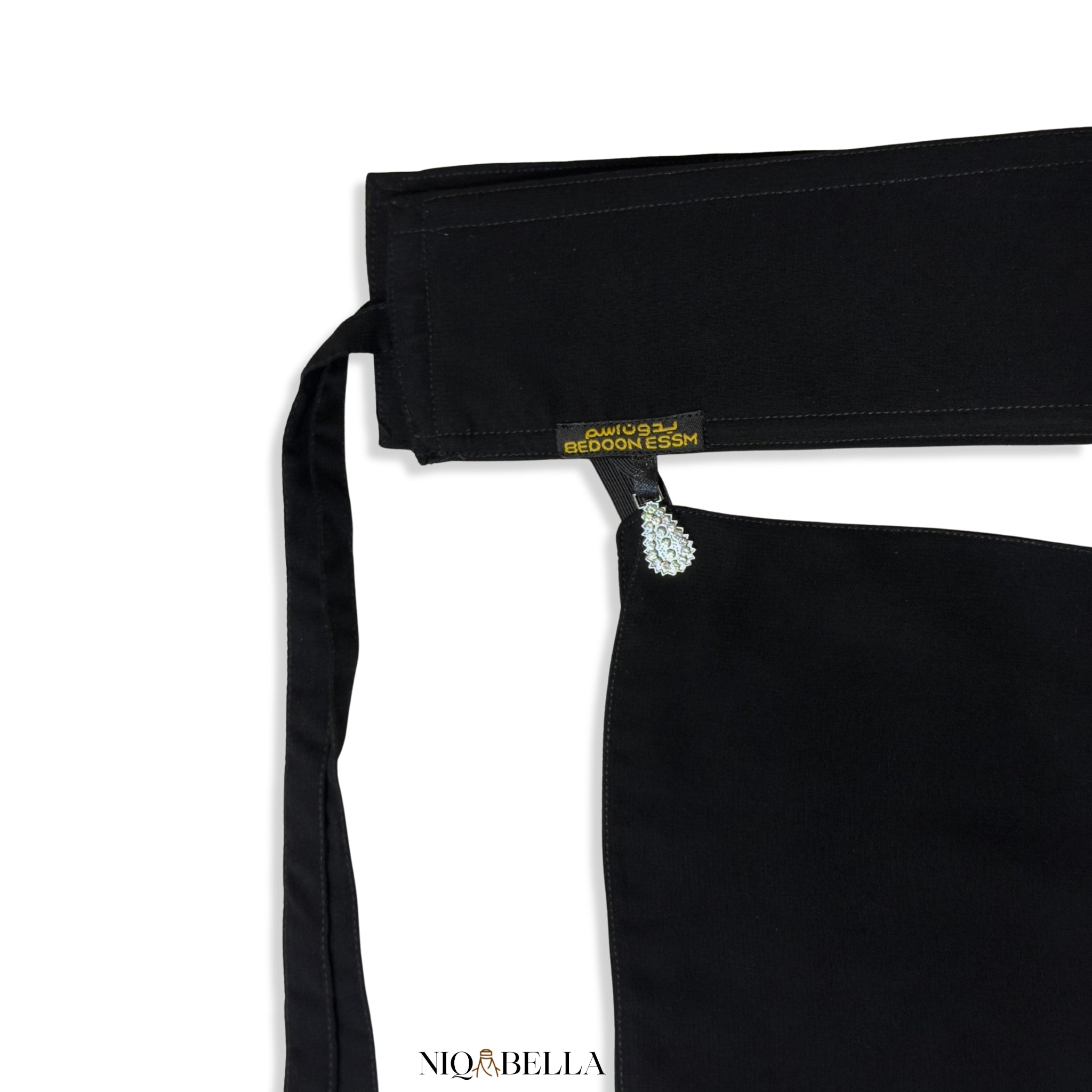 Short Saudi Niqab with embellishment