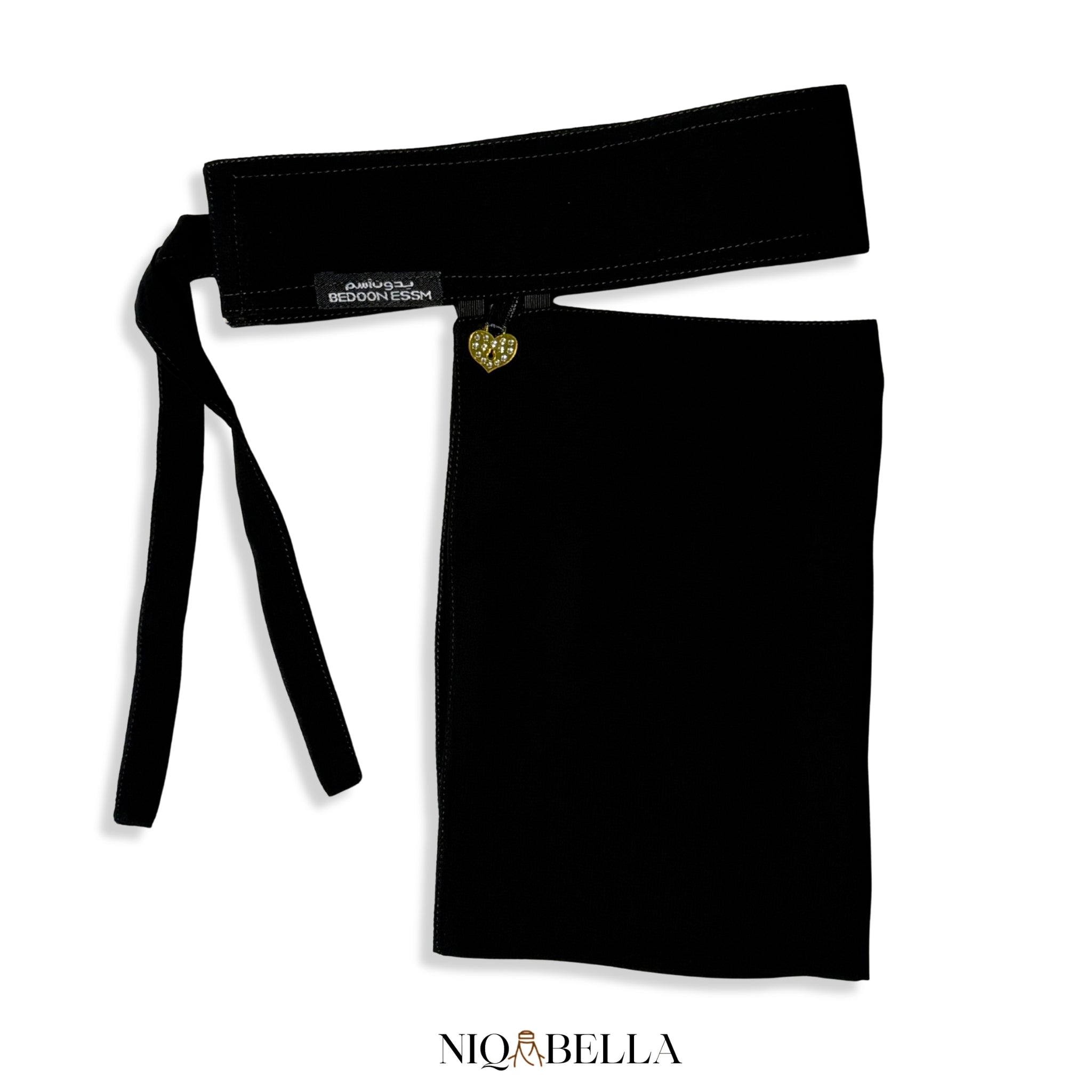 Medium Saudi Niqab with Heart charm